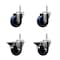 Service Caster 35 Inch Solid Polyurethane Wheel Swivel 34 Inch Threaded Stem Caster Set 2 Brakes SCC SCC-TS20S3514-SPUS-34212-2-PLB-2 - alternate 1